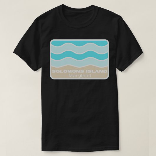 Solomons Island Maryland Crashing Wave op een MD S T-shirt (Design voorkant)