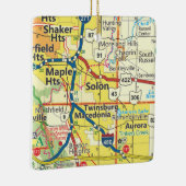 Solon Ohio Road Map Keramisch Ornament (Rechts)