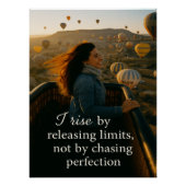  Solos Flight:Solo Woman Balloon Ride Wall Art Perfect Poster (Voorkant)