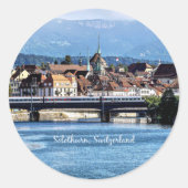Solothurn, Zwitserland landschapsfoto Ronde Sticker (Voorkant)
