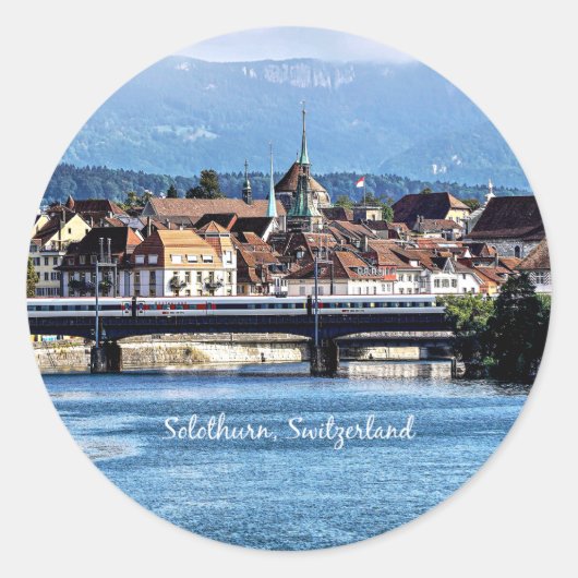 Solothurn, Zwitserland landschapsfoto Ronde Sticker (Voorkant)
