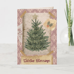 Solstice Blessings Holiday Kaart