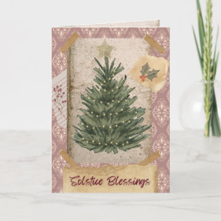 Solstice Blessings Holiday Kaart