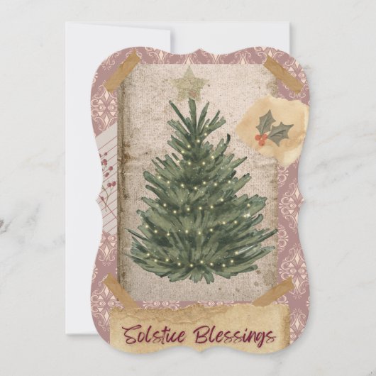 Solstice Blessings Holiday Kaart (Flat) (Voorkant)