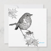 Solstice Blessings, van Midwinter Crow. Feestdagenkaart (Achterkant)