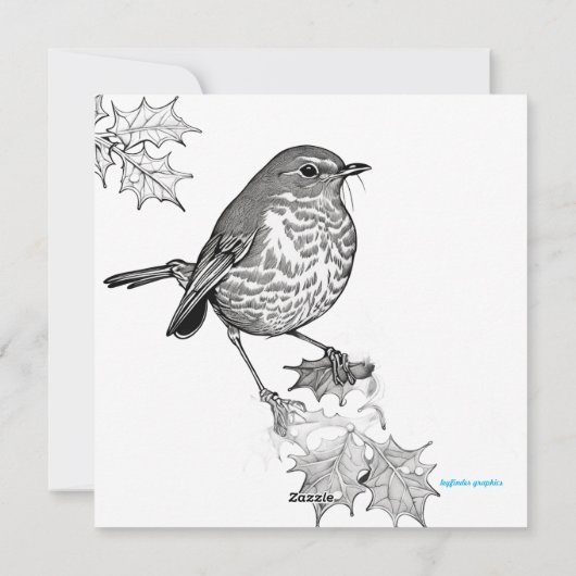 Solstice Blessings, van Midwinter Crow. Feestdagenkaart (Achterkant)