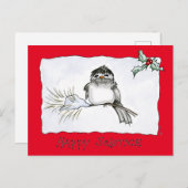 Solstice Chickadee Briefkaart (Voorkant / Achterkant)