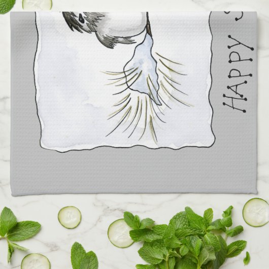 Solstice Chickadee Theedoek (Gevouwen)