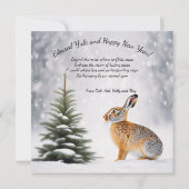 Solstice Crow Serenade Gepersonaliseerde Midwinter Kaart (Achterkant)