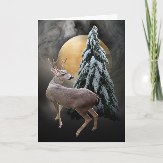 Solstice Deer Card Kaart (Voorkant)