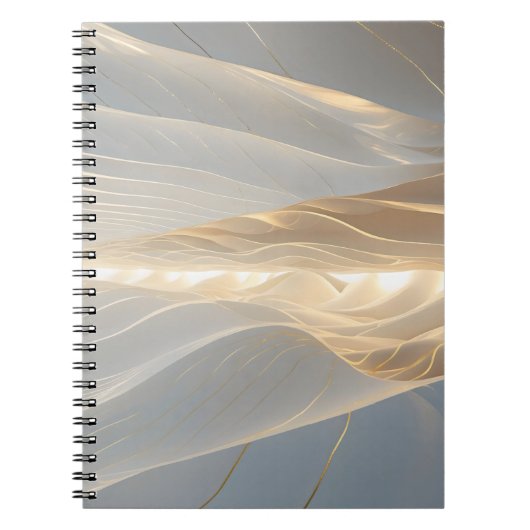 Solstice Echo – Golden Wave Minimalist Journal Not Notitieboek (Voorkant)