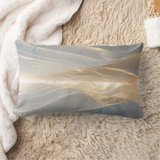 Solstice Echo – Luminous Gold Wave Abstract Throw Kussen