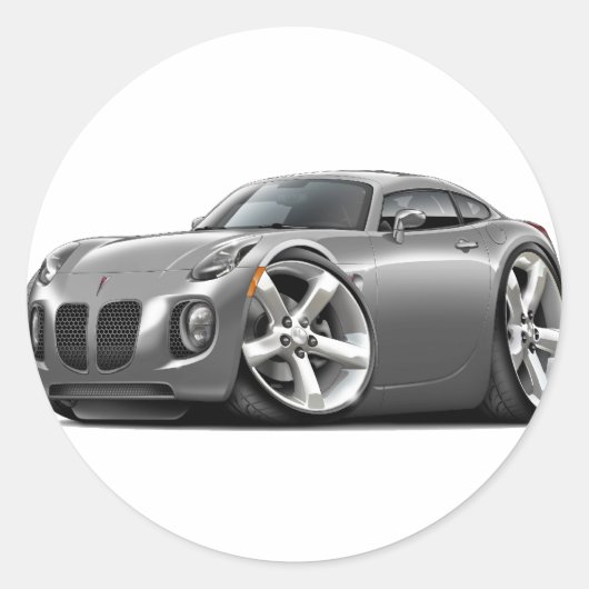 Solstice Grijze Auto Ronde Sticker (Voorkant)