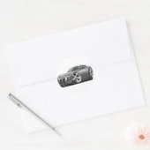 Solstice Grijze Auto Ronde Sticker (Envelop)