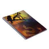 Solstice Kookaburra Silhouette Hemelse Slang Notitieboek (Rechterzijde)