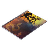 Solstice Kookaburra Silhouette Hemelse Slang Notitieboek (Linkerzijde)