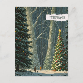 Solstice Spruce Gepersonaliseerde Kerstmis Briefkaart