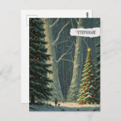 Solstice Spruce Gepersonaliseerde Kerstmis Briefkaart (Voorkant / Achterkant)