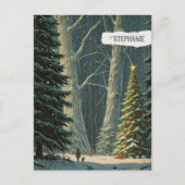 Solstice Spruce Gepersonaliseerde Kerstmis Briefkaart (Voorkant)
