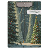 Solstice Spruce Gepersonaliseerde Kerstmis Klembord (Voorkant)