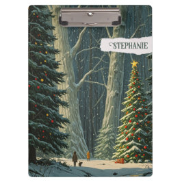 Solstice Spruce Gepersonaliseerde Kerstmis Klembord