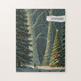 Solstice Spruce Gepersonaliseerde Kerstmis Legpuzzel