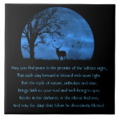Solstice Yule Pagan Holiday Blessings Elk & Moon Tegeltje (Voorkant)