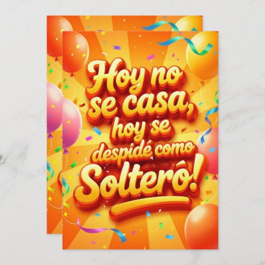 Solteros adelante kaart (Voorkant / Achterkant)