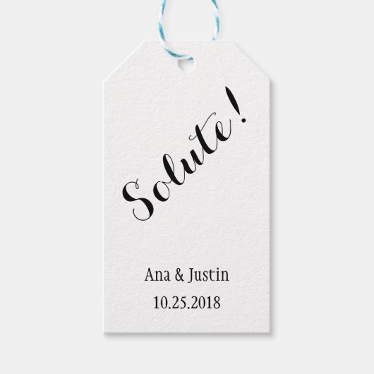 Solute gepersonaliseerde bruiloft cadeau Labels Cadeaulabel (Voorkant)