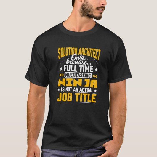 Solution Architect Job Title Ontwerper van oplossi T-shirt (Voorkant)