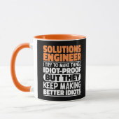 Solutions Engineer Ik probeer het grappig cool te  Mok (Links)