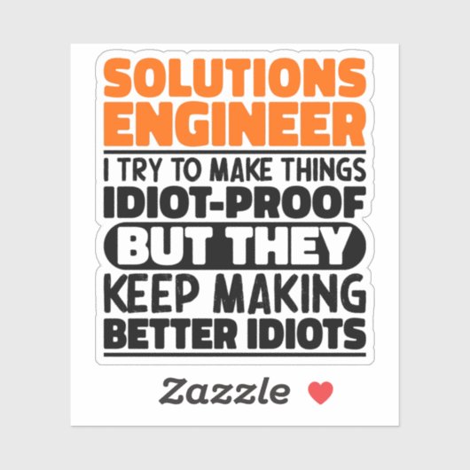 Solutions Engineer Ik probeer het grappig cool te  Sticker (Vel)