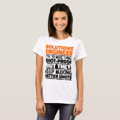 Solutions Engineer Ik probeer het grappig cool te T-shirt (Voorkant volledig)
