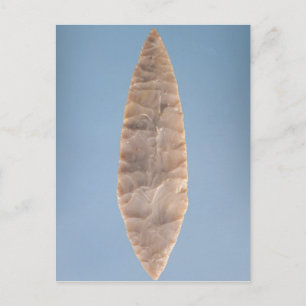 Solutrean laurel leaf, gevonden in Volgu, Briefkaart