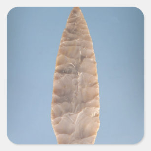 Solutrean laurel leaf, gevonden in Volgu, Vierkante Sticker