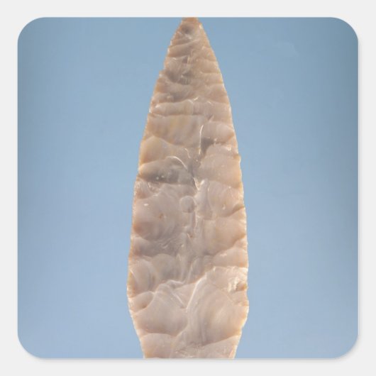 Solutrean laurel leaf, gevonden in Volgu, Vierkante Sticker (Voorkant)