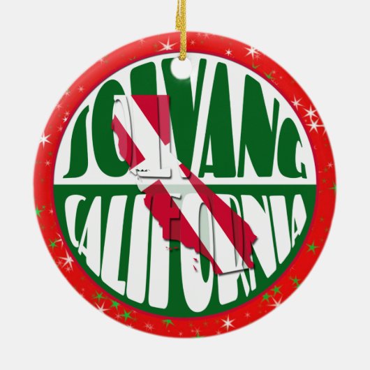 Solvang CA Deens Amerikaans Kerst Ornament (Achterkant)