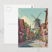  Solvang California Briefkaart (Voorkant / Achterkant)