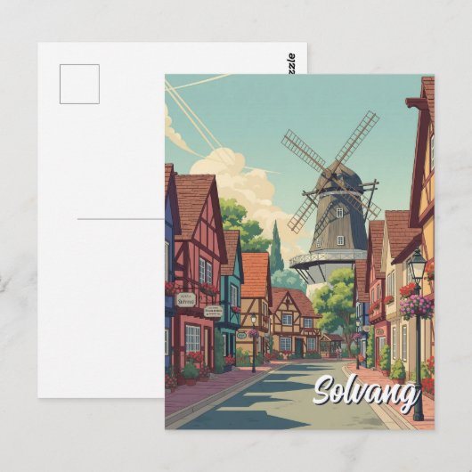  Solvang California Briefkaart (Voorkant / Achterkant)