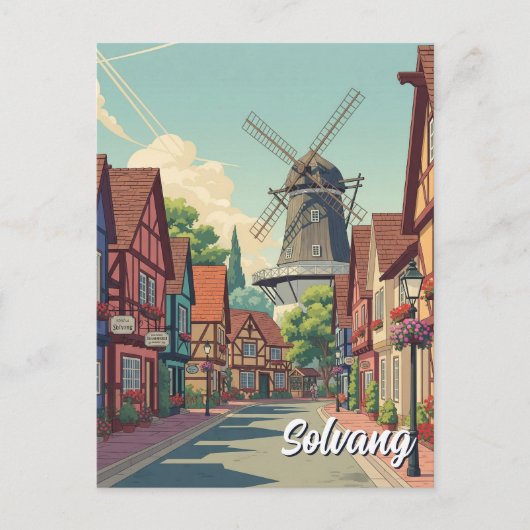  Solvang California Briefkaart (Voorkant)