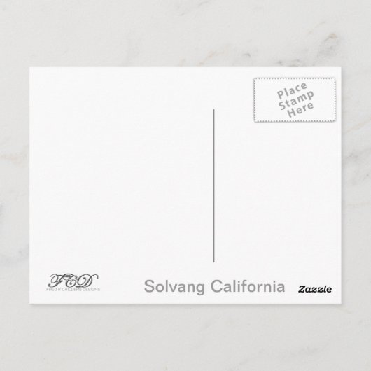 Solvang California Briefkaart (Achterkant)