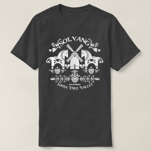 Solvang California, Deense stijl Santa Ynez Valley T-shirt (Design voorkant)