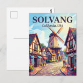 Solvang, Californië VS Briefkaart (Voorkant / Achterkant)