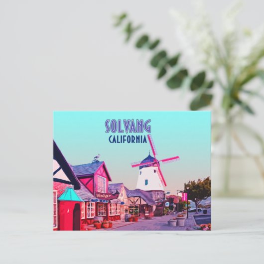 Solvang Danish Downtown California Briefkaart (Staand voorkant)