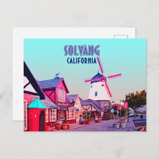 Solvang Danish Downtown California  Briefkaart (Voorkant / Achterkant)