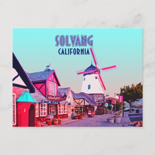 Solvang Danish Downtown California  Briefkaart (Voorkant)