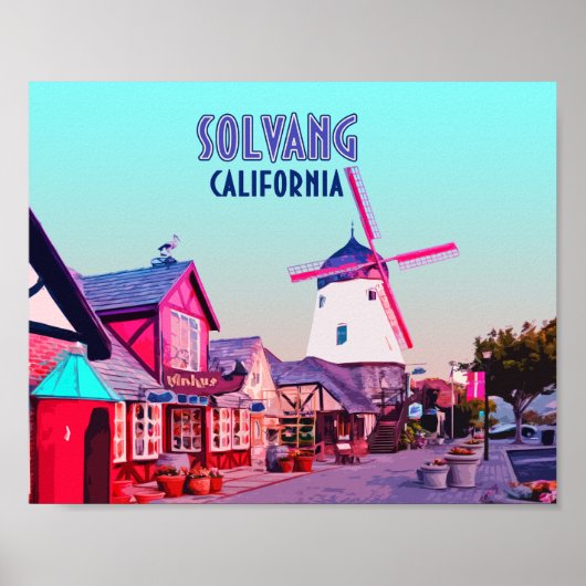 Solvang Danish Downtown California  Poster (Voorkant)