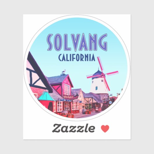 Solvang Danish Downtown California  Sticker (Vel)