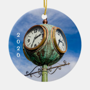 Solvang, Straathoekklok en Windpomp Keramisch Ornament