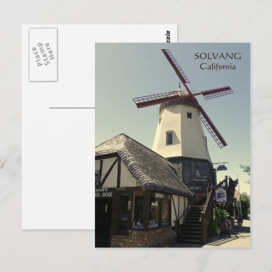 Solvang Windmill Briefkaart! Briefkaart (Voorkant / Achterkant)